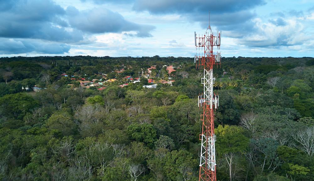 Cable MSO Guide Tower in Rural Landscape